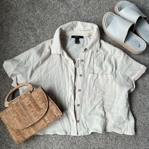 Forever 21 Linen Button Up